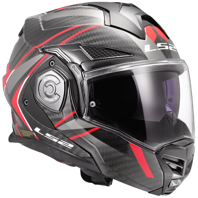 LS2 FF901 Advant X Carbon Future II Red – Flip-Up Touring Helmet ECE 22.06 P/J