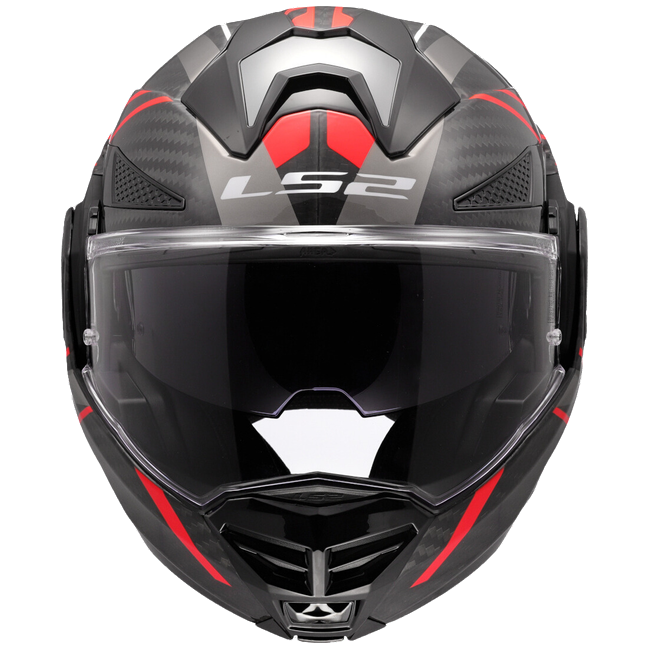 LS2 FF901 Advant X Carbon Future II Red – Flip-Up Touring Helmet ECE 22.06 P/J