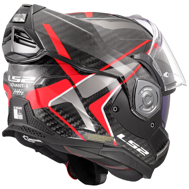 LS2 FF901 Advant X Carbon Future II Red – Flip-Up Touring Helmet ECE 22.06 P/J