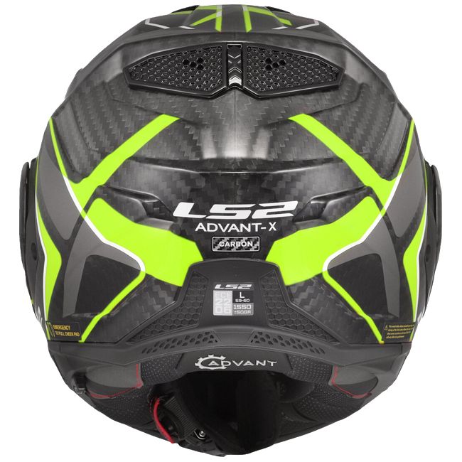 LS2 FF901 Advant X Carbon Future II H-V Yellow – Flip-Up Touring Helmet ECE 22.06 P/J