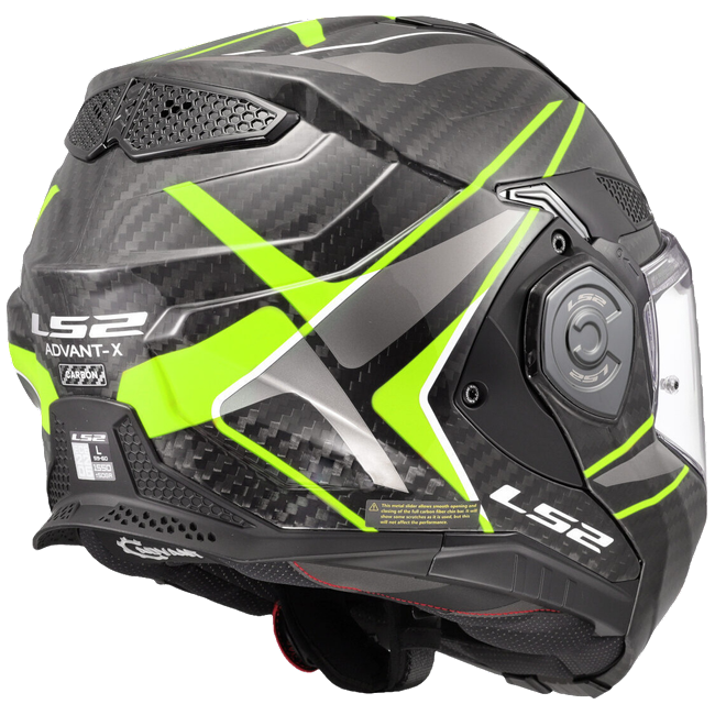LS2 FF901 Advant X Carbon Future II H-V Yellow – Flip-Up Touring Helmet ECE 22.06 P/J