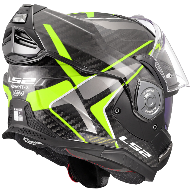 LS2 FF901 Advant X Carbon Future II H-V Yellow – Flip-Up Touring Helmet ECE 22.06 P/J