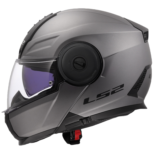 LS2 FF902 Scope II Solid Matt Titanium – Modular Touring Helmet ECE 22.06 P/J