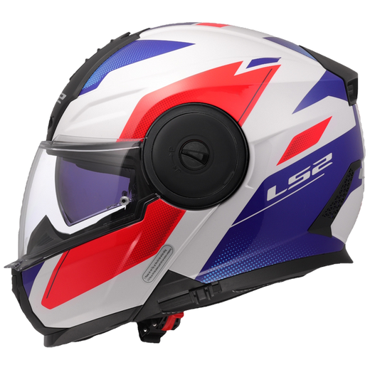 LS2 FF902 Scope II Duria White Blue Red – Modular Touring Helmet ECE 22.06 P/J