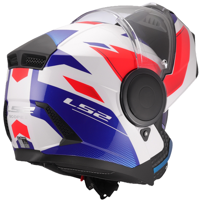 LS2 FF902 Scope II Duria White Blue Red – Modular Touring Helmet ECE 22.06 P/J