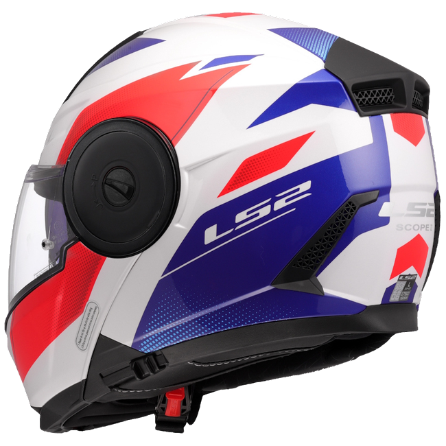 LS2 FF902 Scope II Duria White Blue Red – Modular Touring Helmet ECE 22.06 P/J
