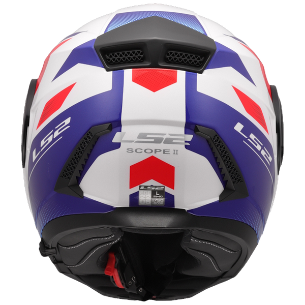 LS2 FF902 Scope II Duria White Blue Red – Modular Touring Helmet ECE 22.06 P/J