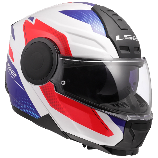 LS2 FF902 Scope II Duria White Blue Red – Modular Touring Helmet ECE 22.06 P/J