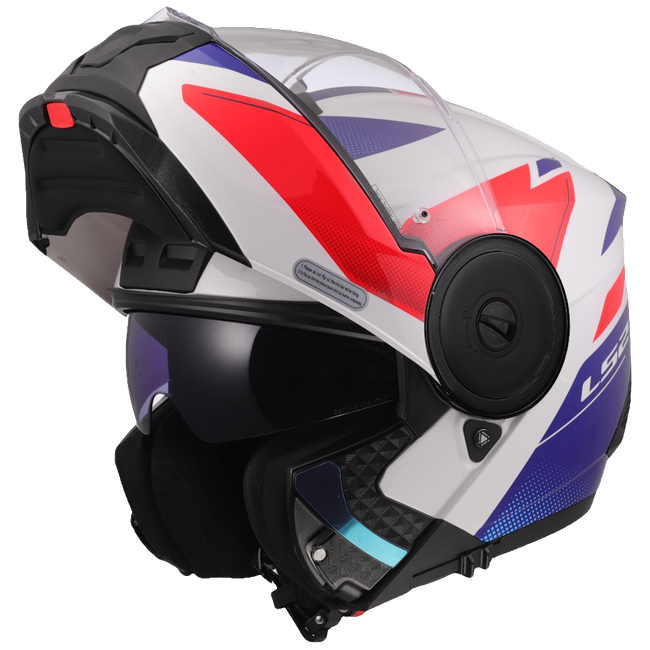 LS2 FF902 Scope II Duria White Blue Red – Modular Touring Helmet ECE 22.06 P/J