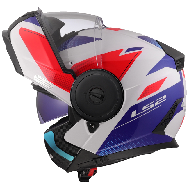 LS2 FF902 Scope II Duria White Blue Red – Modular Touring Helmet ECE 22.06 P/J