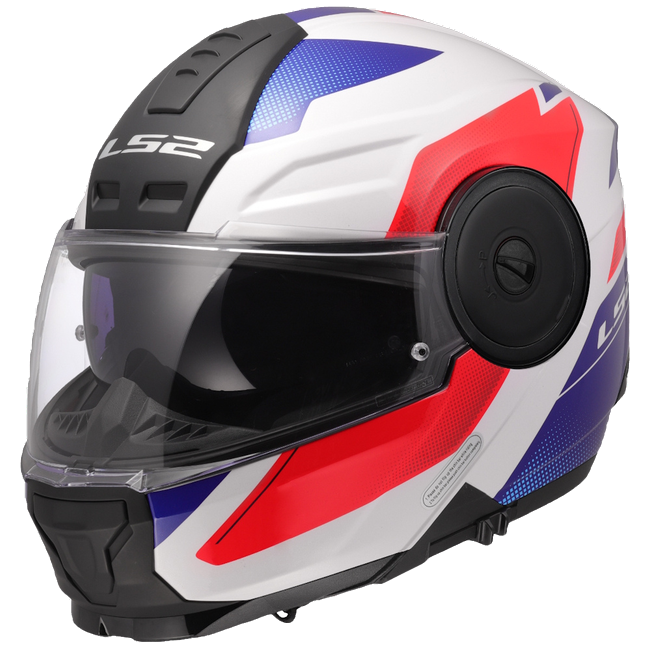 LS2 FF902 Scope II Duria White Blue Red – Modular Touring Helmet ECE 22.06 P/J
