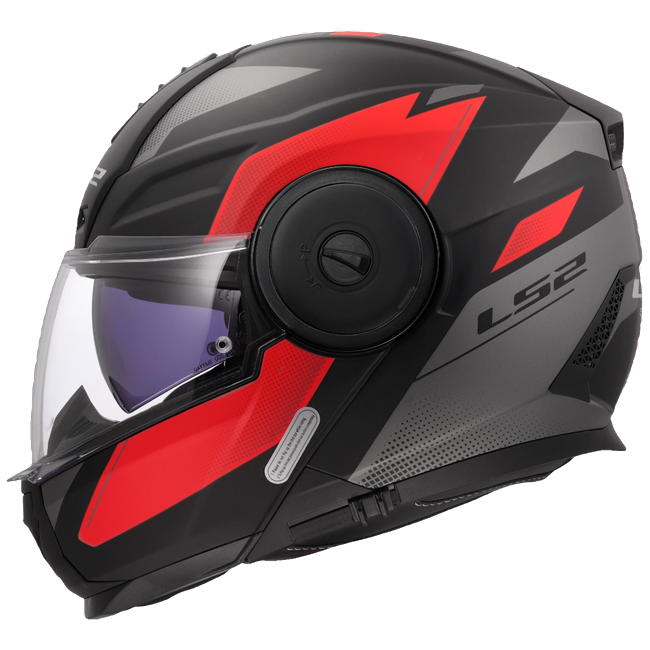 LS2 FF902 Scope II Duria Black Red – Modular Touring Helmet ECE 22.06 P/J