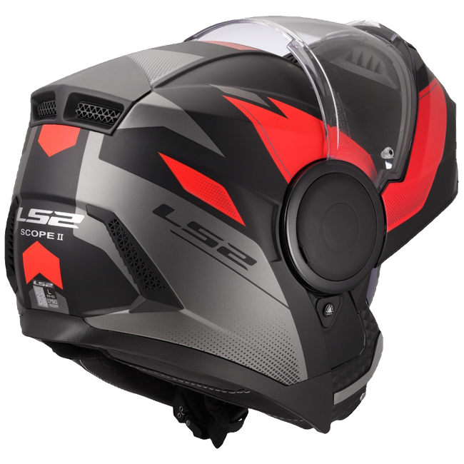 LS2 FF902 Scope II Duria Black Red – Modular Touring Helmet ECE 22.06 P/J