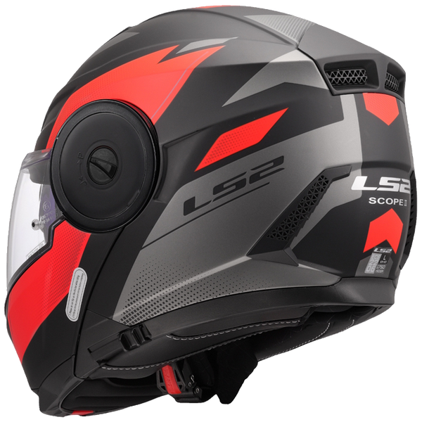 LS2 FF902 Scope II Duria Black Red – Modular Touring Helmet ECE 22.06 P/J