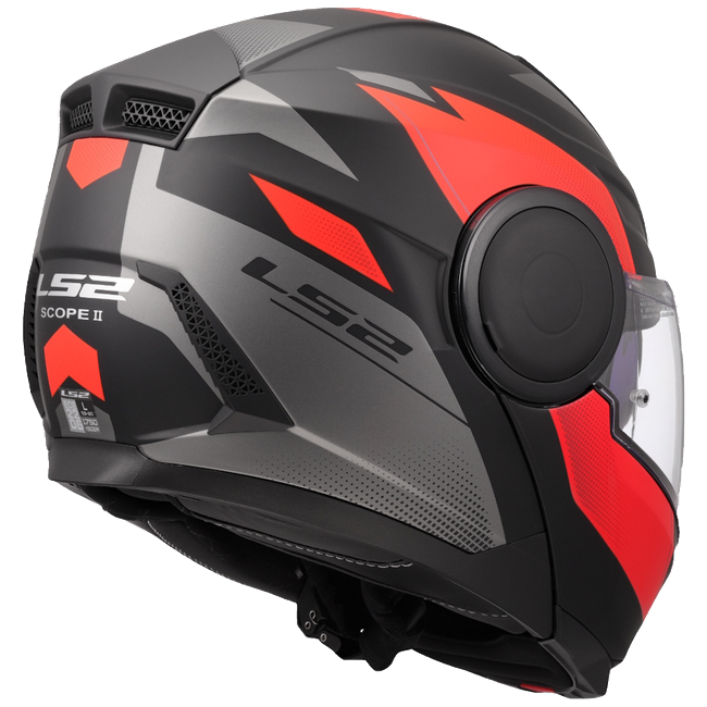 LS2 FF902 Scope II Duria Black Red – Modular Touring Helmet ECE 22.06 P/J