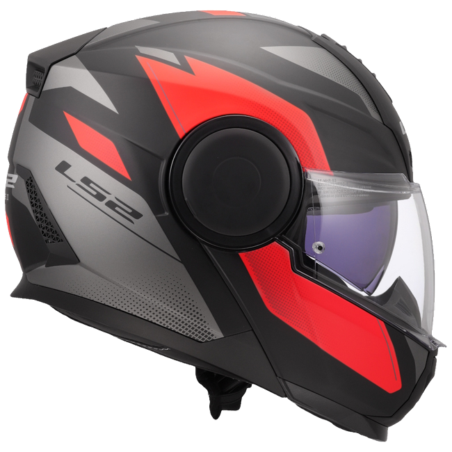 LS2 FF902 Scope II Duria Black Red – Modular Touring Helmet ECE 22.06 P/J