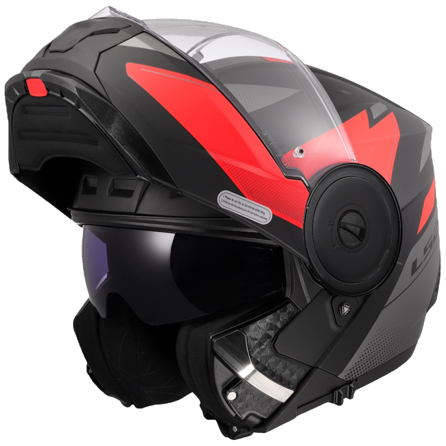 LS2 FF902 Scope II Duria Black Red – Modular Touring Helmet ECE 22.06 P/J