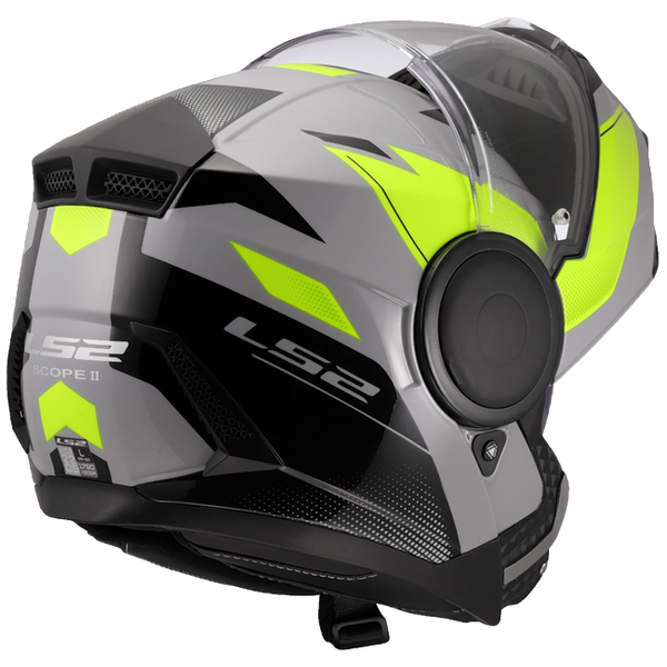 LS2 FF902 Scope II Duria Grey H-V Yellow – Modular Touring Helmet ECE 22.06 P/J