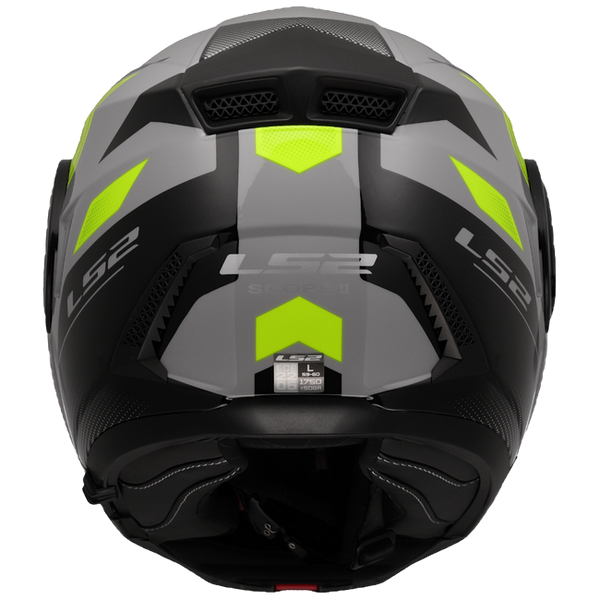 LS2 FF902 Scope II Duria Grey H-V Yellow – Modular Touring Helmet ECE 22.06 P/J