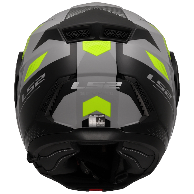 LS2 FF902 Scope II Duria Grey H-V Yellow – Modular Touring Helmet ECE 22.06 P/J