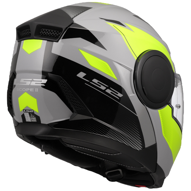 LS2 FF902 Scope II Duria Grey H-V Yellow – Modular Touring Helmet ECE 22.06 P/J