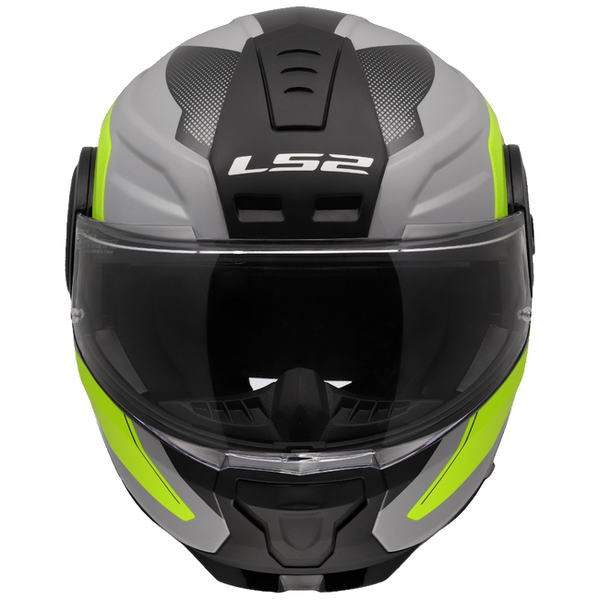 LS2 FF902 Scope II Duria Grey H-V Yellow – Modular Touring Helmet ECE 22.06 P/J