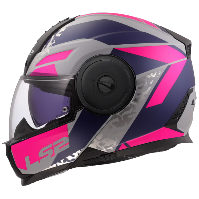LS2 FF902 Scope II Oxyd Grey Blue Purple – Modular Touring Helmet ECE 22.06 P/J