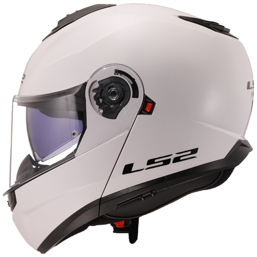 LS2 FF908 Strobe II Gloss White – Flip-Up Commuter Helmet ECE 22.06 P/J
