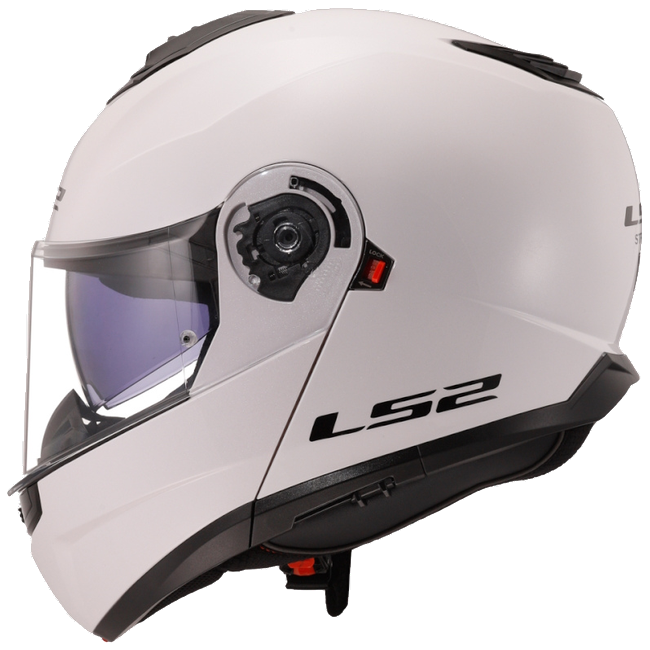 LS2 FF908 Strobe II Gloss White – Flip-Up Commuter Helmet ECE 22.06 P/J