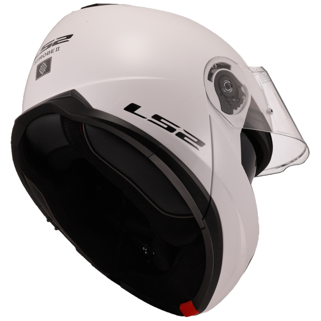 LS2 FF908 Strobe II Gloss White – Flip-Up Commuter Helmet ECE 22.06 P/J