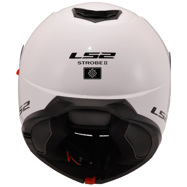 LS2 FF908 Strobe II Gloss White – Flip-Up Commuter Helmet ECE 22.06 P/J