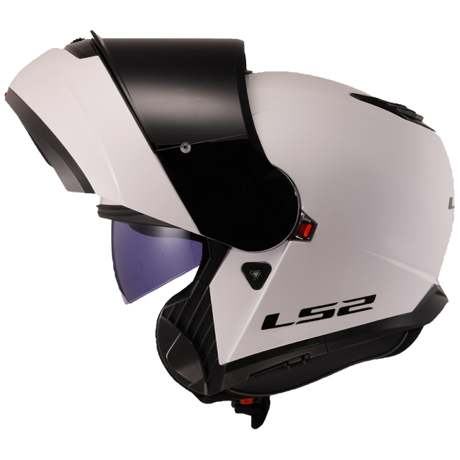 LS2 FF908 Strobe II Gloss White – Flip-Up Commuter Helmet ECE 22.06 P/J