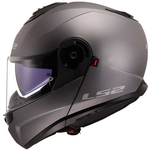 LS2 FF908 Strobe II Matt Titanium – Flip-Up Commuter Helmet ECE 22.06 P/J