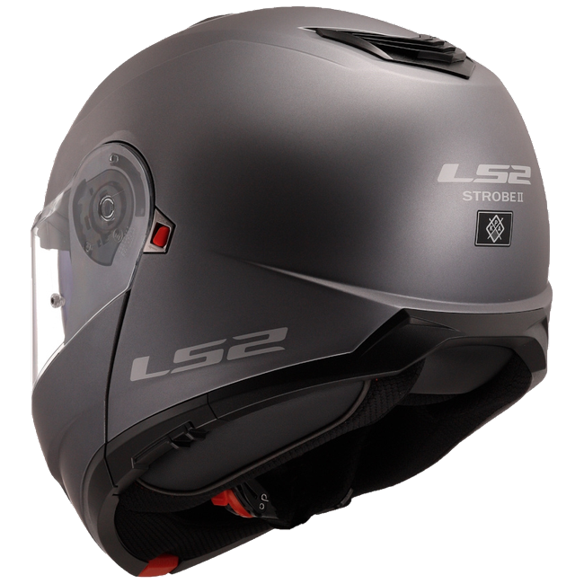 LS2 FF908 Strobe II Matt Titanium – Flip-Up Commuter Helmet ECE 22.06 P/J