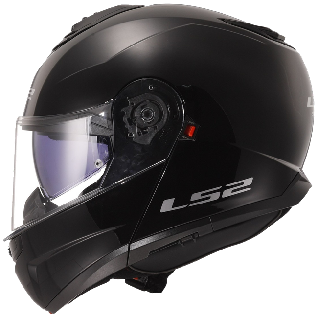 LS2 FF908 Strobe II Gloss Black – Flip-Up Commuter Helmet ECE 22.06 P/J