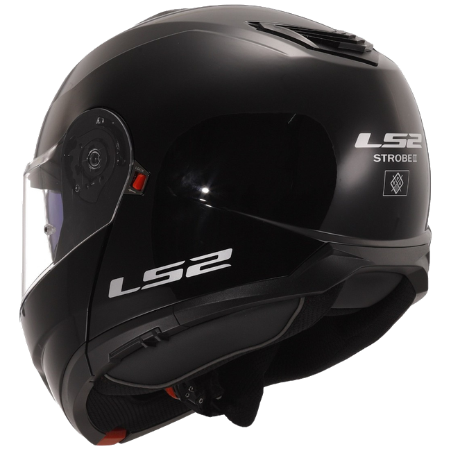 LS2 FF908 Strobe II Gloss Black – Flip-Up Commuter Helmet ECE 22.06 P/J