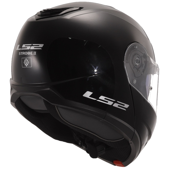 LS2 FF908 Strobe II Gloss Black – Flip-Up Commuter Helmet ECE 22.06 P/J