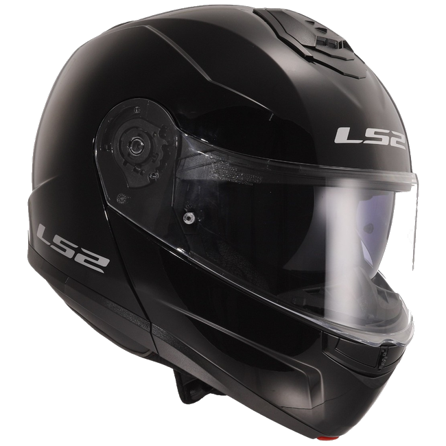 LS2 FF908 Strobe II Gloss Black – Flip-Up Commuter Helmet ECE 22.06 P/J