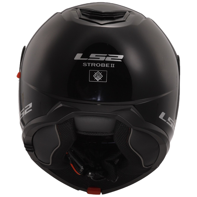LS2 FF908 Strobe II Gloss Black – Flip-Up Commuter Helmet ECE 22.06 P/J