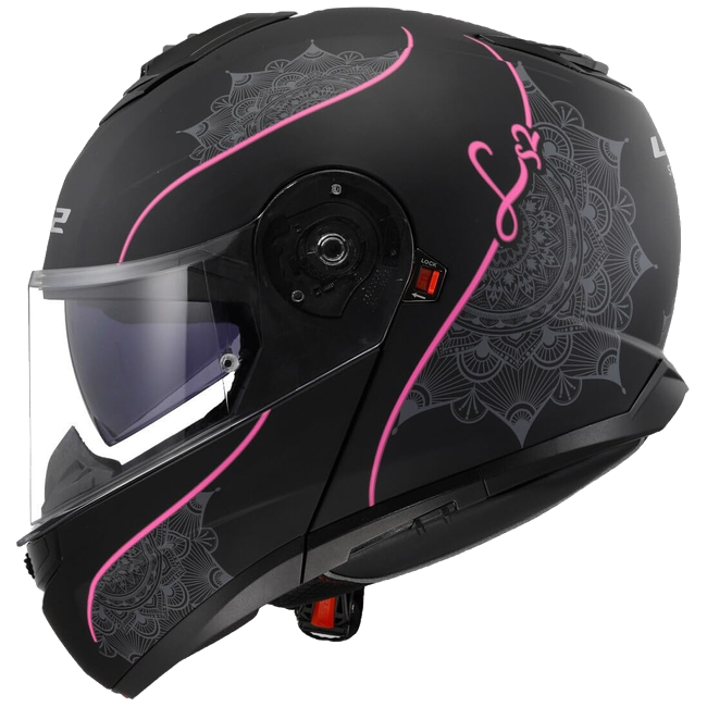 LS2 FF908 Strobe II Lux Matt Black Pink – Flip-Up Commuter Helmet ECE 22.06 P/J