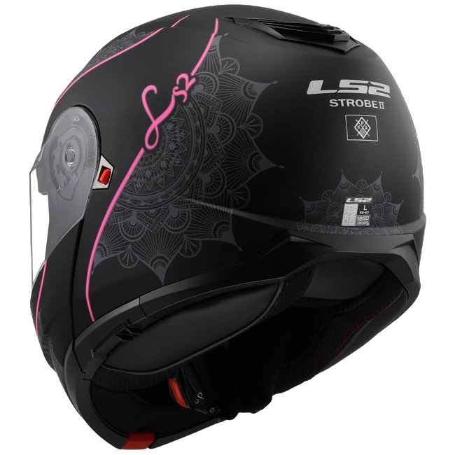 LS2 FF908 Strobe II Lux Matt Black Pink – Flip-Up Commuter Helmet ECE 22.06 P/J