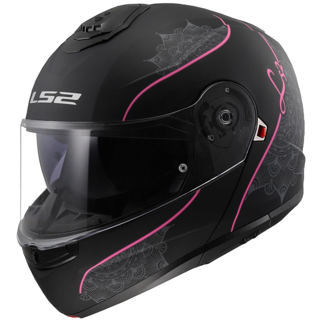 LS2 FF908 Strobe II Lux Matt Black Pink – Flip-Up Commuter Helmet ECE 22.06 P/J