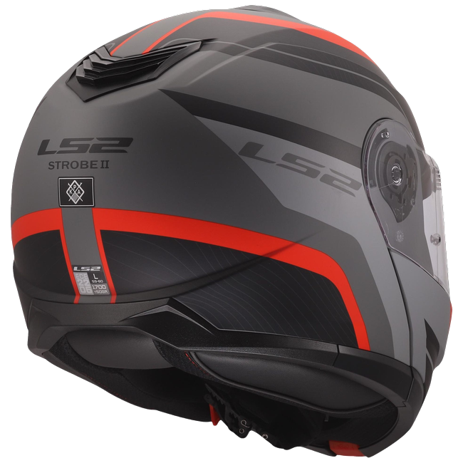 LS2 FF908 Strobe II Monza Matt Black Grey Red – Flip-Up Commuter Helmet ECE 22.06 P/J