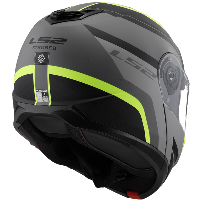 LS2 FF908 Strobe II Monza Matt Black H-V Yellow – Flip-Up Commuter Helmet ECE 22.06 P/J