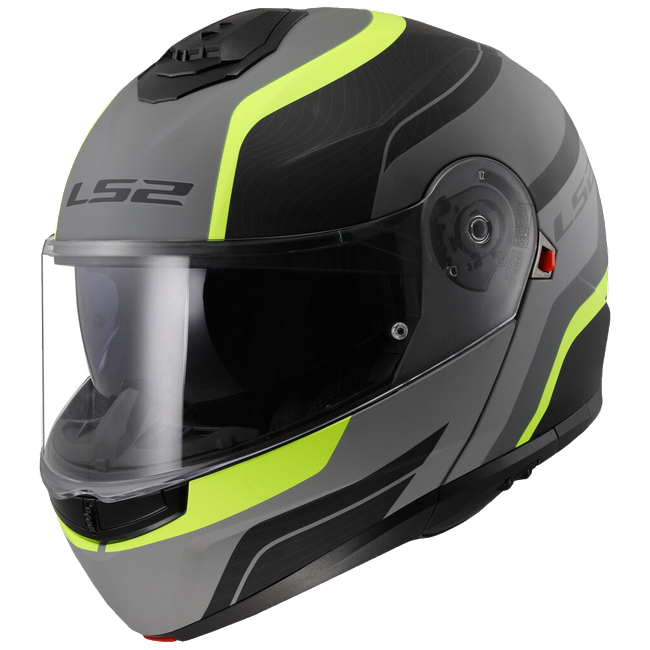 LS2 FF908 Strobe II Monza Matt Black H-V Yellow – Flip-Up Commuter Helmet ECE 22.06 P/J
