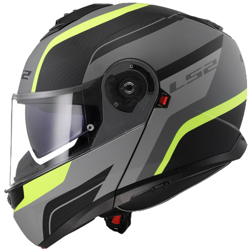 LS2 FF908 Strobe II Monza Matt Black H-V Yellow – Klapphelm ECE 22.06 P/J