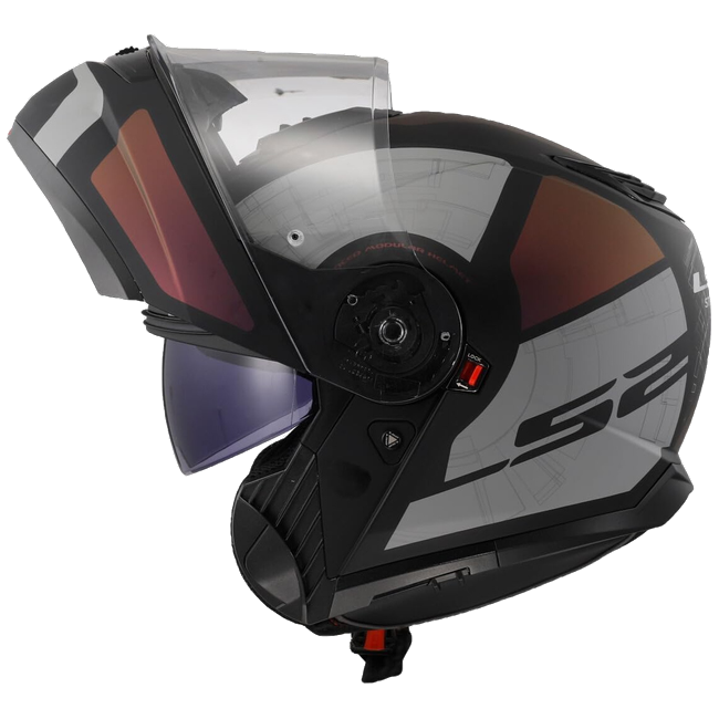 LS2 FF908 Strobe II Orion Matt Black Purple Blue – Flip-Up Commuter Helmet ECE 22.06 P/J