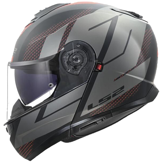 LS2 FF908 Strobe II Code Matt Black Grey – Klapphelm ECE 22.06 P/J