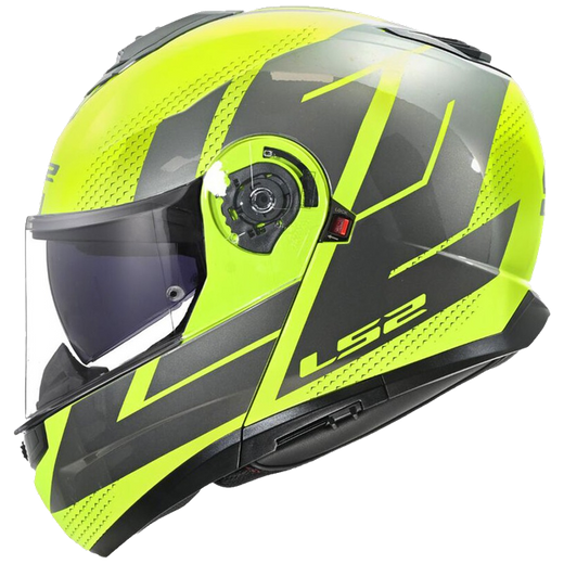 LS2 FF908 Strobe II Code H-V Yellow Grey – Klapphelm ECE 22.06 P/J