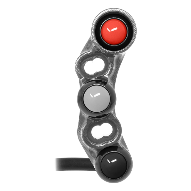JetPrime Race Right Handlebar Switch for Ducati Panigale V4 S (2025–2026) – Universal Holes – Titanium – JP PDR DU056 T — view 1